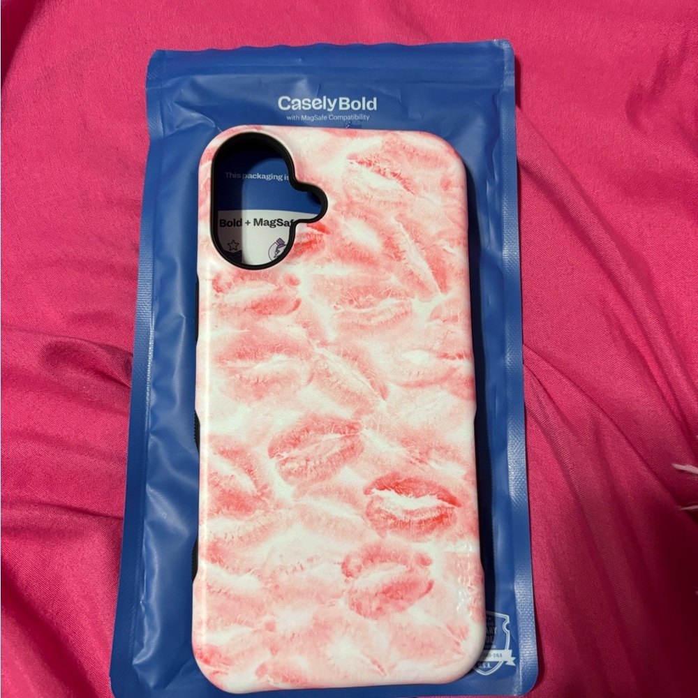 Casely Bold Pink and White Phone Case